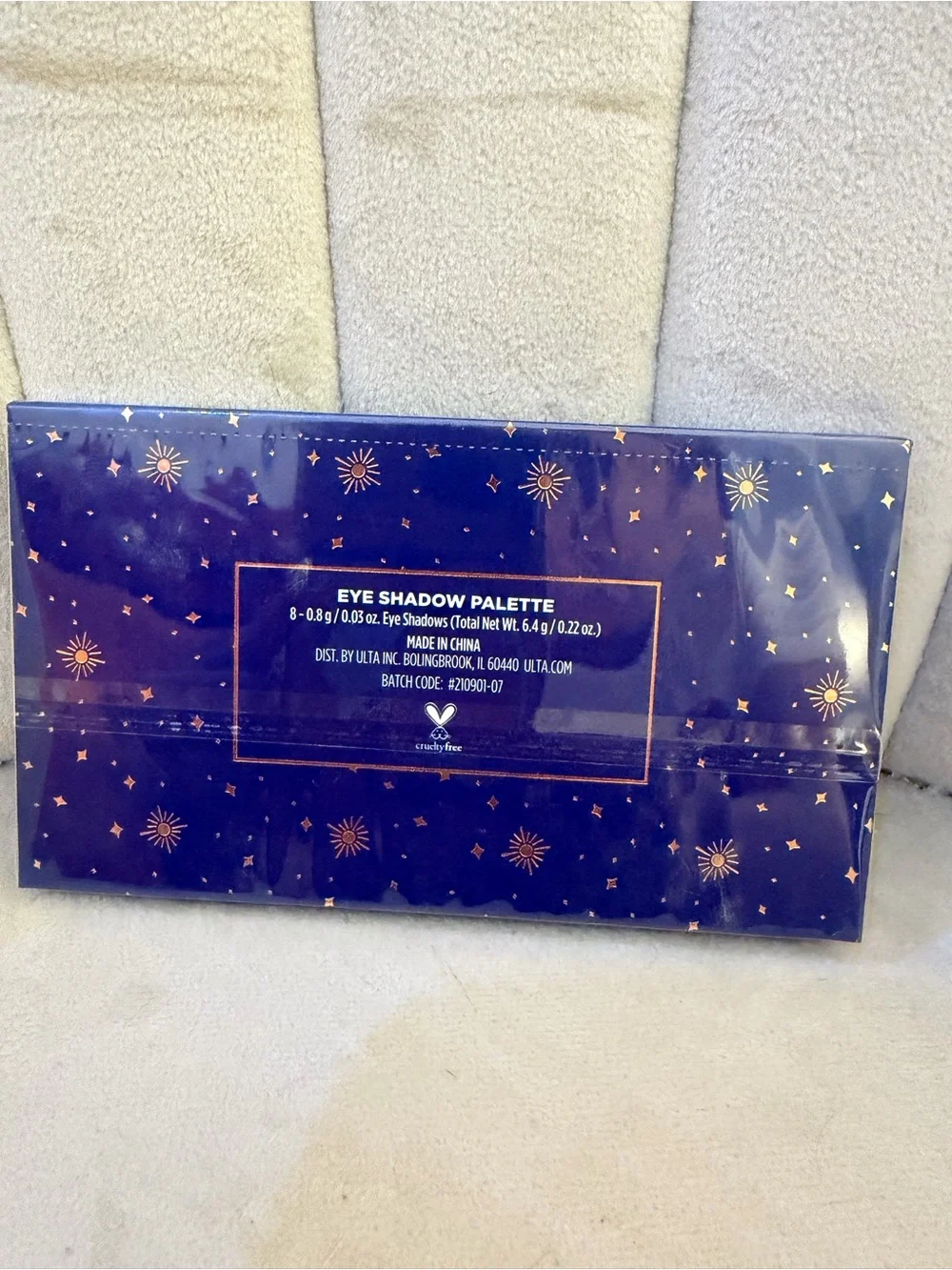 Ulta Beauty Navy Box with Gold Star Accents
